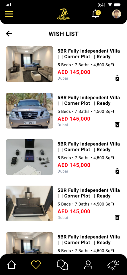 Classifieds Mobile App Bookmarks