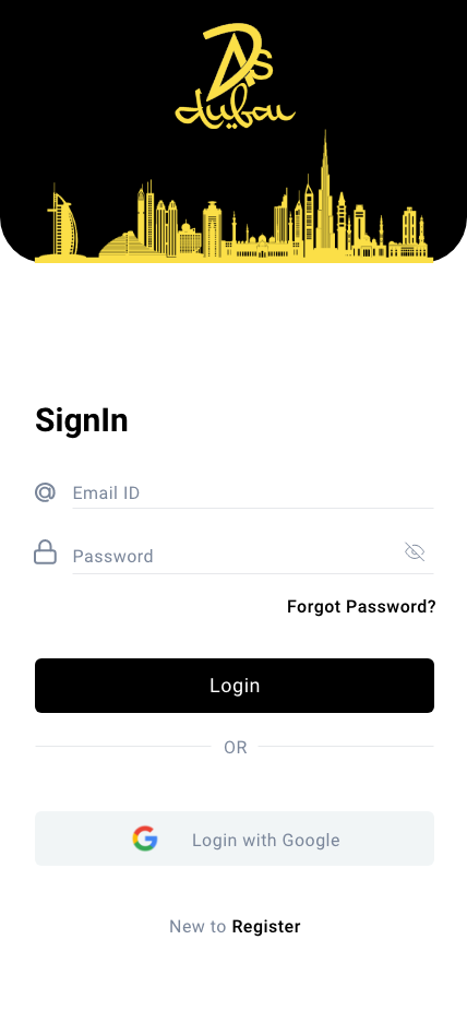 Classifieds Mobile App Sign In