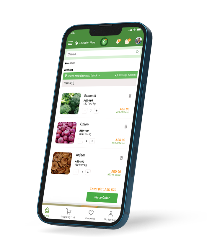 Grocery Mobile App Design UAE