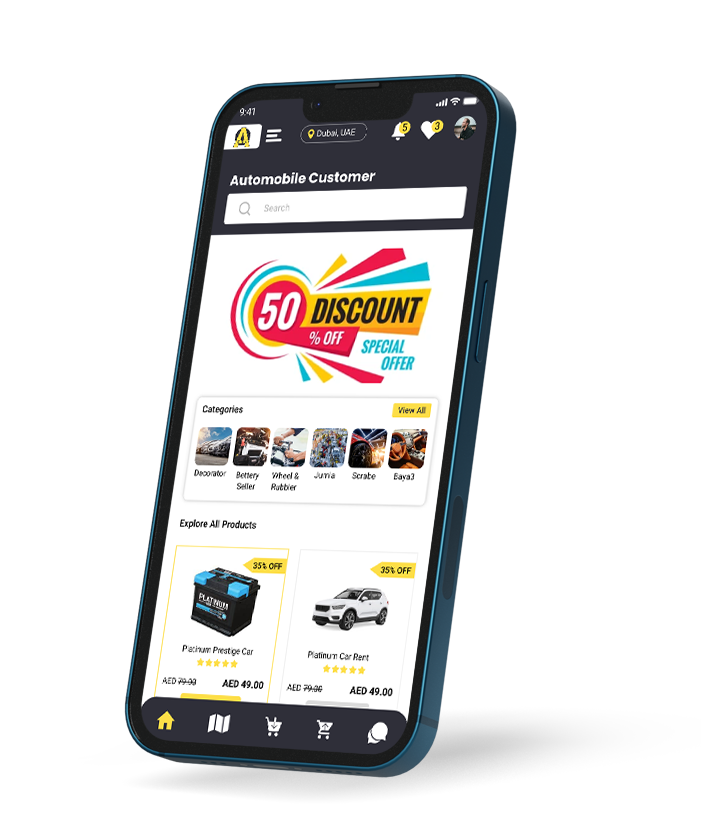 Automobile Mobile App Designer Dubai