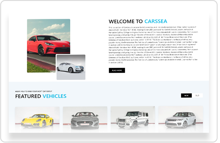 Car Sea Website Development Dubai