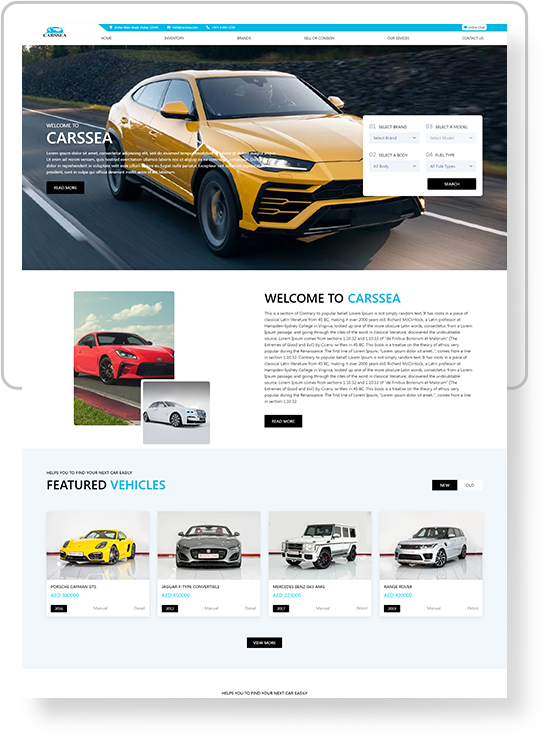 Car Sea Website Development