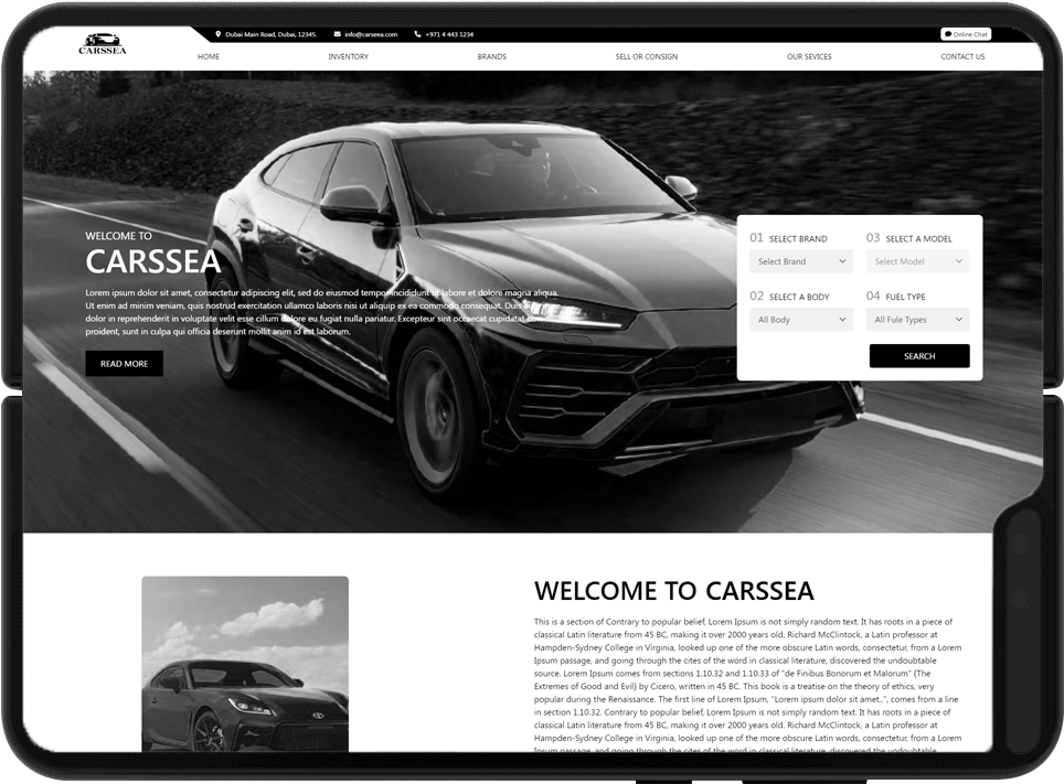 Car Sea Website Development