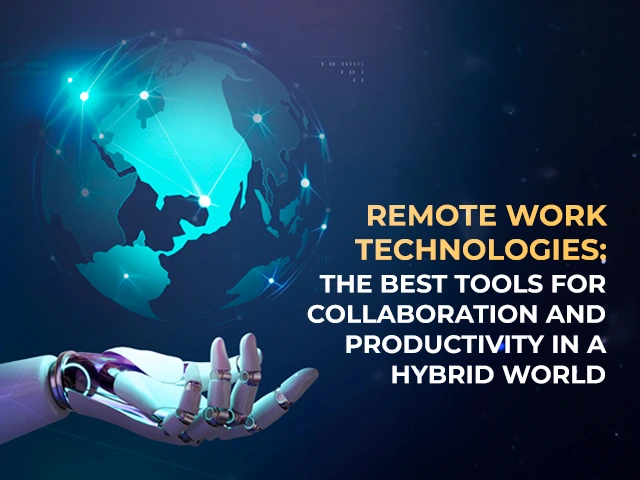 Remote worker using multiple productivity and collaboration apps for efficient workflow management